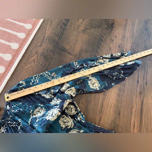 NATURAL LIFE Floral Maxi Dress in Teal and Cream - Picture 10 of 10